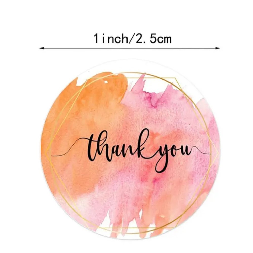 500 Thank You Stickers Coloful - Picture 3 of 3